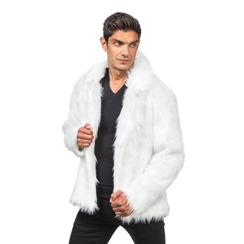 Chaks - Pelzmantel für Erwachsene, kurze Felljacke aus Kunstfell, für Karneval, Festival, Party Fashion Chaks - Pelzmantel für Erwachsene, kurze Felljacke aus Kunstfell, für Karneval, Festival, Party Fashion von Chaks