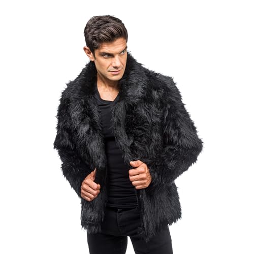 Chaks - Pelzmantel für Erwachsene, kurze Felljacke aus Kunstfell, für Karneval, Festival, Party Fashion Chaks - Pelzmantel für Erwachsene, kurze Felljacke aus Kunstfell, für Karneval, Festival, Party Fashion von Chaks