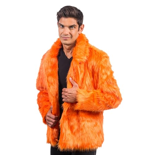 Chaks - Pelzmantel für Erwachsene, kurze Felljacke aus Kunstfell, für Karneval, Festival, Party Fashion Chaks - Pelzmantel für Erwachsene, kurze Felljacke aus Kunstfell, für Karneval, Festival, Party Fashion von Chaks