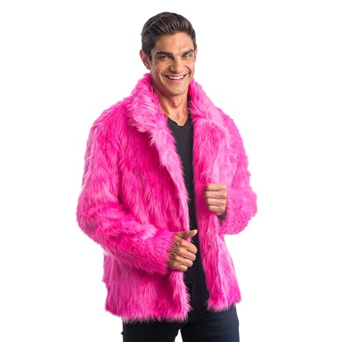 Chaks - Pelzmantel für Erwachsene, kurze Felljacke aus Kunstfell, für Karneval, Festival, Party Fashion Chaks - Pelzmantel für Erwachsene, kurze Felljacke aus Kunstfell, für Karneval, Festival, Party Fashion von Chaks
