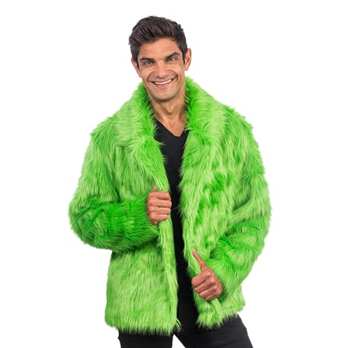 Chaks - Pelzmantel für Erwachsene, kurze Felljacke aus Kunstfell, für Karneval, Festival, Party Fashion Chaks - Pelzmantel für Erwachsene, kurze Felljacke aus Kunstfell, für Karneval, Festival, Party Fashion von Chaks