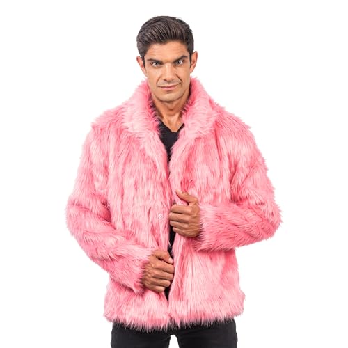 Chaks - Pelzmantel für Erwachsene, kurze Felljacke aus Kunstfell, für Karneval, Festival, Party Fashion von Chaks