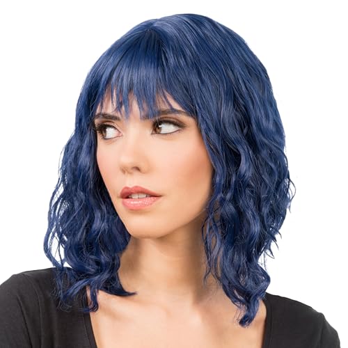 Chaks - Perücke Damen kurze lockige Haare 35cm, Bob Wellig mit Pony aus Polyester, Festival, Karneval, Cosplay Chaks - Perücke Damen kurze lockige Haare 35cm, Bob Wellig mit Pony aus Polyester, Festival, Karneval, Cosplay von Chaks