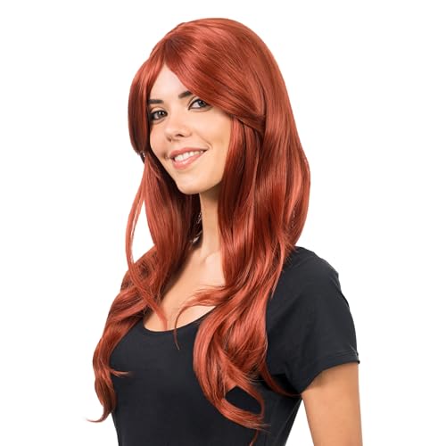Chaks - Perücke mit lagen Harren gewellt, 68 cm, für Damen, Cosplay, Karneval, Festival, Lockig mit langem Pony Chaks - Perücke mit lagen Harren gewellt, 68 cm, für Damen, Cosplay, Karneval, Festival, Lockig mit langem Pony von Chaks