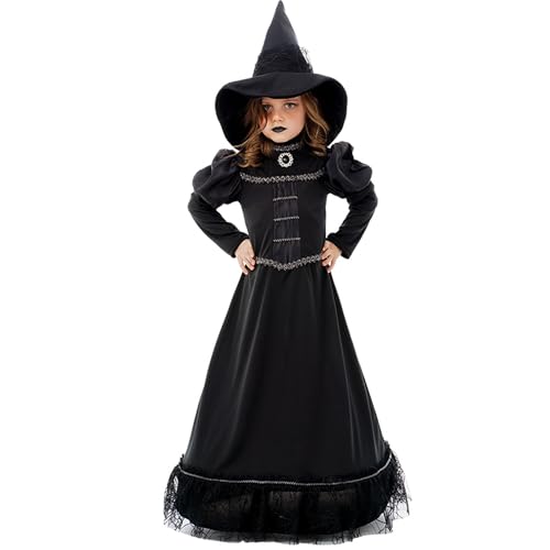 Chaks Schwarze Hexe Witch Halloween-Hexe mit Hut für Kinder Gr. 152 Kleid schwarz FAsching Karneval Halloween Chaks Schwarze Hexe Witch Halloween-Hexe mit Hut für Kinder Gr. 152 Kleid schwarz FAsching Karneval Halloween von Chaks
