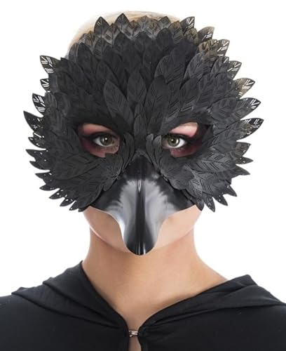 Chaks Schwarzer Rabe Halloween Pest Maske | mit Federn von Chaks