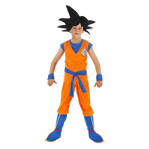 CHAKS C4369140, Kostüm Goku, Orange, 140 cm, 9-10 Jahre von CHAKS