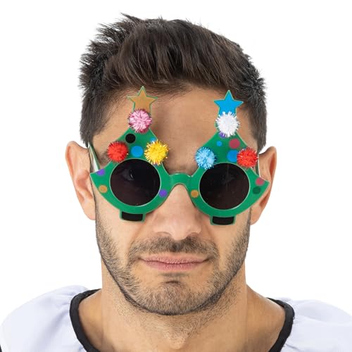 Chaks – Terrifier Weihnachtsbaum Brille für Erwachsene, lustiges Kostümzubehör mit grünem Rahmen & dunklen Gläsern Chaks – Terrifier Weihnachtsbaum Brille für Erwachsene, lustiges Kostümzubehör mit grünem Rahmen & dunklen Gläsern von Chaks