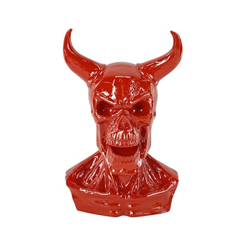 Chaks - Teufel Büste, Figur aus Kunstharz in glänzendem Rot, 39,5 x 28 x 21 cm, Höllen Dekoration für Halloween Chaks - Teufel Büste, Figur aus Kunstharz in glänzendem Rot, 39,5 x 28 x 21 cm, Höllen Dekoration für Halloween von Chaks