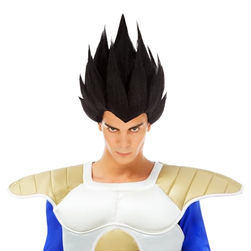 Chaks - Vegeta Perücke, Dragon Ball, Kostüm Accessoire, Outfit Zubehör für Karneval, Halloween und Anime Fans von Chaks