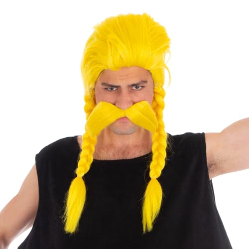 Chaks - Verleihnix Kostümzubehör Set, Perücke und Bart, Asterix und Obelix, Fischer, Accessoires für Karneval, Comic Con von Chaks