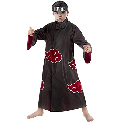 Generique - Itachi-Kostüm für Jungen Naruto schwarz-rot-silber - Schwarz Generique - Itachi-Kostüm für Jungen Naruto schwarz-rot-silber - Schwarz von Chaks