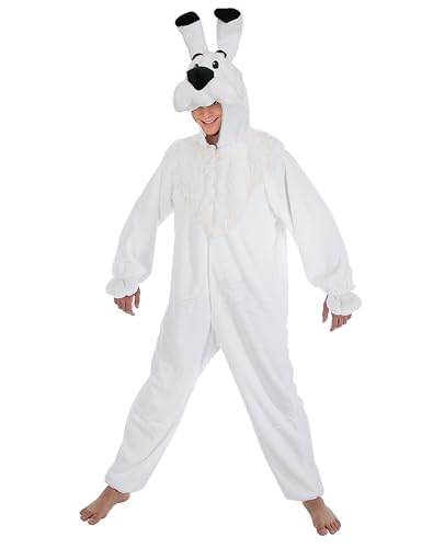Idefix-Kostüm für Fasching Asterix und Obelix Faschingskostüm schwarz-Weiss - M / L (180 cm) von Chaks