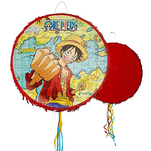 Chaks One Piece Pinata rund rot Manga Luffy 40 cm Party-Deko für Kinder von Chaks