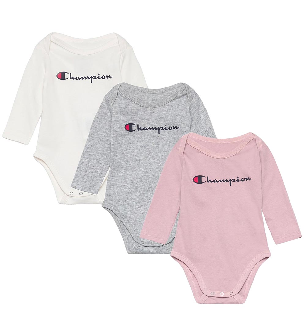 Champion Body l/ä - 3er-Pack - Dusty Rose/Graumeliert/Weiß - Champion - 68/74 - Body L/Ä Champion Body l/ä - 3er-Pack - Dusty Rose/Graumeliert/Weiß - Champion - 68/74 - Body L/Ä von Champion
