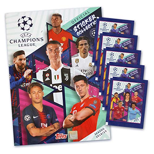 Champions League 2018/19 UEFA Sticker Sammelalbum + 5 Booster - deutsche Ausgabe von Champions League 2018/19