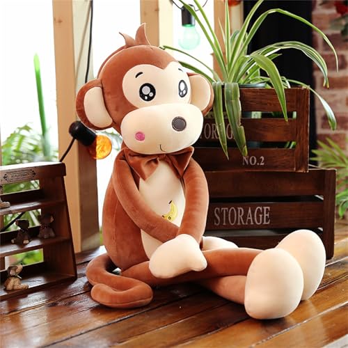AFFE Kuscheltier, Plüschtier Puppe Stofftier Kissen Kuscheltier AFFE, Kuscheltier Äffchen, Weiches Schmusetier für Mädchen, Jungen, Babys (40 cm,Braun) von Champracer