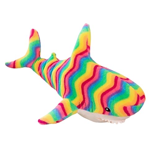 Champracer Hai-Plüschtier, Plüsch-Hai-Spielzeug, Stofftierhaie, weiches Hai-Kissen, Perfekte kuschelige Spielgefährten für Kinder Geburtstage und besondere Anlässe (30 cm,Streifen) von Champracer