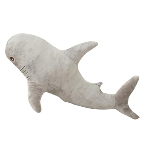 Champracer Hai-Plüschtier, Weiches Kissen, Kuschelige Spielgefährten für Kinder, Geburtstage und Besondere Anlässe (80 cm, Grau) von Champracer
