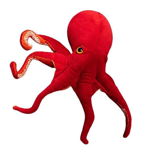Champracer Oktopus Kuscheltier, Wende-Plüsch Stofftier, Weiches Und Bequemes Kissen, Geschenke für Kinder Jungen Und Mädchen Krake Spielzeug (75 cm, Rot) von Champracer