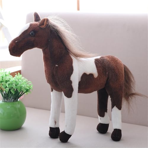Champracer Realistische Pferd Plüschtier, Stofftier Pferd Puppe, Stehend Pony Horse Plush Toy, Weiches Pferd Plüschtier, Dekoration für Wohnzimmer Schlafzimmer (40 cm,B) von Champracer