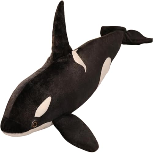 Orca Kuscheltier, wal Kuscheltier, süße Orcas Plüschtiere, Simulation Killerwal Plüsch Spielzeug, Geschenk für Kinder, Mädchen und Jungen (75 cm,schwarz -weiß) von Champracer