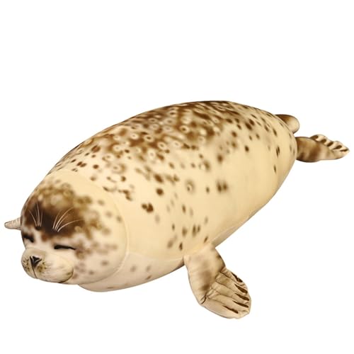 Robbe Kuscheltier, Simulation Seelöwe Stofftier, Niedliches Siegelkissen, Seelöwe Plüschtier, Kuscheltier für Kinder (35 cm,Seelöwe) von champracer