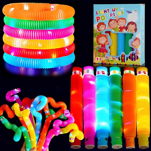 ChaneeHann 12 Stücke LED Leuchtspielzeug,LED Stretchrohr,Party Supplies Leuchtstäbe, Fidget Toys Knicklichter,Leuchtstab Armbänder Party Deko, Leuchtende Armbänder Party Deko ChaneeHann 12 Stücke LED Leuchtspielzeug,LED Stretchrohr,Party Supplies Leuchtstäbe, Fidget Toys Knicklichter,Leuchtstab Armbänder Party Deko, Leuchtende Armbänder Party Deko von ChaneeHann