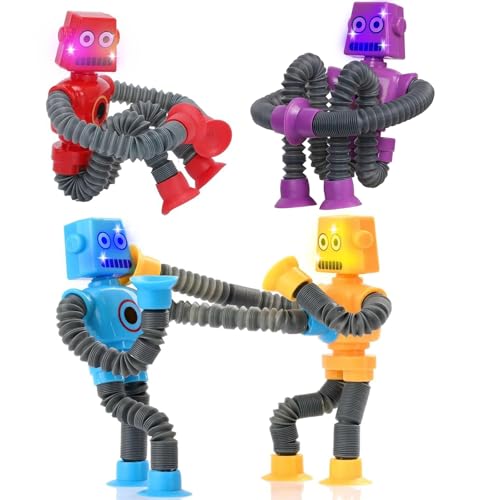 4 Stück Teleskop-Saugnapf Roboter Spielzeug, Sensorik Spielzeug für Kinder, Teleskop Tube Spielzeug für Mädchen und Jungen, Badewannenspielzeug, Pädagogisches Stressabbau-Spielzeug für Kinder 4 Stück Teleskop-Saugnapf Roboter Spielzeug, Sensorik Spielzeug für Kinder, Teleskop Tube Spielzeug für Mädchen und Jungen, Badewannenspielzeug, Pädagogisches Stressabbau-Spielzeug für Kinder von ChaneeHann