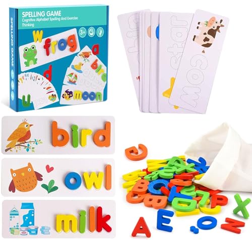 ChaneeHann Buchstaben Lernen Lernspiele, Montessori Spielzeug ab 3 Jahre, Holzpuzzle Puzzle ab 3 Jahr, Holzbuchstaben Alphabet Lesen, uchstaben Lernen Spielzeug ab 3 4 5 6 Jahre Junge Mädchen ChaneeHann Buchstaben Lernen Lernspiele, Montessori Spielzeug ab 3 Jahre, Holzpuzzle Puzzle ab 3 Jahr, Holzbuchstaben Alphabet Lesen, uchstaben Lernen Spielzeug ab 3 4 5 6 Jahre Junge Mädchen von ChaneeHann