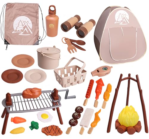 Camping & Forscherset Für Kinder,Camping Spielset Kinder,34PCS Outdoor Spielzeug mit Fernglas,Campinglampe,Kompass,Zelt,Lagerfeuer,Wasserkocher, Besteck für 3,4,5 Jahre alt Mädchen und Jungen Camping & Forscherset Für Kinder,Camping Spielset Kinder,34PCS Outdoor Spielzeug mit Fernglas,Campinglampe,Kompass,Zelt,Lagerfeuer,Wasserkocher, Besteck für 3,4,5 Jahre alt Mädchen und Jungen von ChaneeHann