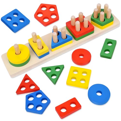 ChaneeHann Holz Montessori Spielzeug ab 1 2 3 Jahr, 25pcs Holz Spielzeug, Holzspielzeug Motorikspielzeug Babyspielzeug Sortierspiel Kinderspielzeug Lernspielzeug Steckpuzzle ChaneeHann Holz Montessori Spielzeug ab 1 2 3 Jahr, 25pcs Holz Spielzeug, Holzspielzeug Motorikspielzeug Babyspielzeug Sortierspiel Kinderspielzeug Lernspielzeug Steckpuzzle von ChaneeHann