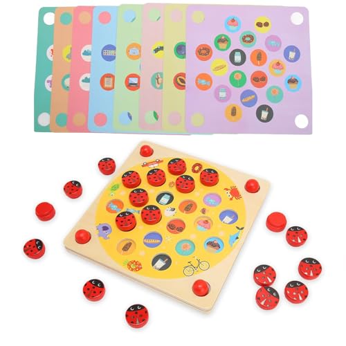 ChaneeHann Gedächtnisspiel aus Holz ab 3 4 5 Jahre - Pädagogisches Brettspiel mit 10 lustigen Mustern – Montessori Memo-Spiel Geschenk MäDchen Junge - Kinderspielzeug Holzspielzeug ChaneeHann Gedächtnisspiel aus Holz ab 3 4 5 Jahre - Pädagogisches Brettspiel mit 10 lustigen Mustern – Montessori Memo-Spiel Geschenk MäDchen Junge - Kinderspielzeug Holzspielzeug von ChaneeHann