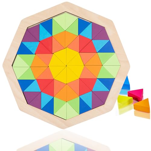 Holzpuzzle Kinder,Tangram Kinder Geometrische Puzzle Blöcke Fördert Phantasie und logisches Denken,Knobelspiele Holz Regenboge Brain Teaser Spielzeug Geschenk für Jungen Mädchen ab 3 Jahre Holzpuzzle Kinder,Tangram Kinder Geometrische Puzzle Blöcke Fördert Phantasie und logisches Denken,Knobelspiele Holz Regenboge Brain Teaser Spielzeug Geschenk für Jungen Mädchen ab 3 Jahre von ChaneeHann