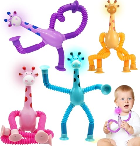 Pack of 4 Telescopic Suction Cup Giraffe Toy, Saugnapf Spielzeug Teleskop, Funny Educational Stress Relief für autistische Kinder und Erwachsene Pack of 4 Telescopic Suction Cup Giraffe Toy, Saugnapf Spielzeug Teleskop, Funny Educational Stress Relief für autistische Kinder und Erwachsene von ChaneeHann