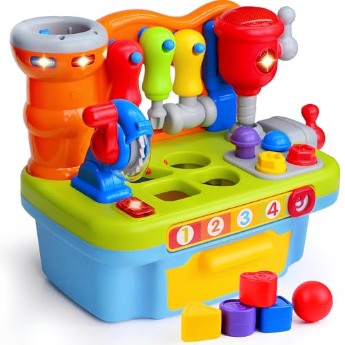 Werkbank Kinder Spielzeug ab 1 Jahr Junge, Werkzeugkoffer Kinder Werkbank, Montessori Spielzeug ab 3 Jahre, Spielzeug Werkbank Kinder ab 1 2 3 4 Jahre, Lichteffekten Lernspielzeug Geshenk für Kinder Werkbank Kinder Spielzeug ab 1 Jahr Junge, Werkzeugkoffer Kinder Werkbank, Montessori Spielzeug ab 3 Jahre, Spielzeug Werkbank Kinder ab 1 2 3 4 Jahre, Lichteffekten Lernspielzeug Geshenk für Kinder von ChaneeHann