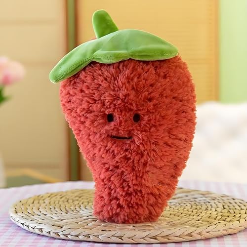 ChangTsingLee Kuscheltier Süße Kuscheltiere GemüseplüSchspielzeug Stofftier Aus Weichem Plüsch Niedliches PlüSchtier Für Kinder & ErwachseneRote Paprika 20cm von ChangTsingLee