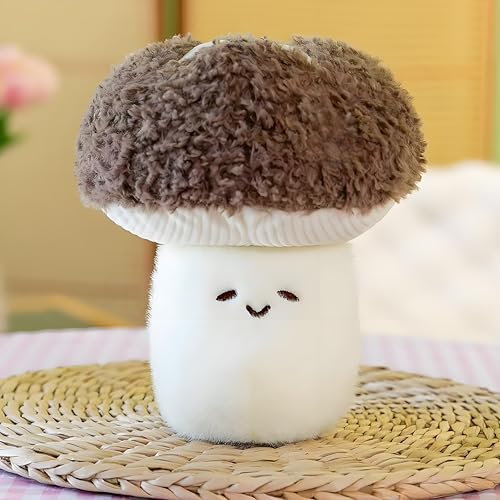 ChangTsingLee Kuscheltier Süße Kuscheltiere GemüseplüSchspielzeug Stofftier Aus Weichem Plüsch Niedliches PlüSchtier Für Kinder & ErwachseneWeißer Pilz 20cm von ChangTsingLee