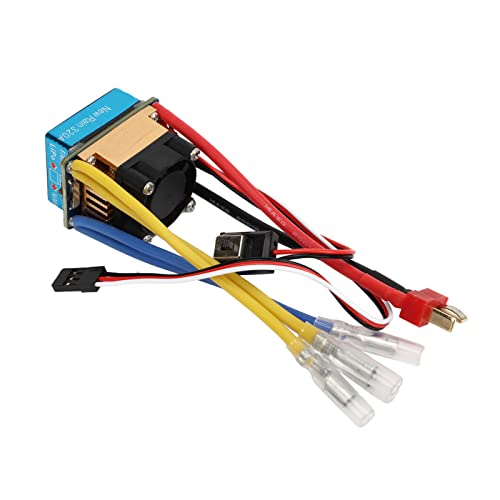Changor Gebürsteter Regler, Universeller Mehrfacher Schutz, Automatische Kalibrierung, RC-Boot-Regler, 320 A, mit Lüfter für RC-Modellboote (1 für 2) von Changor