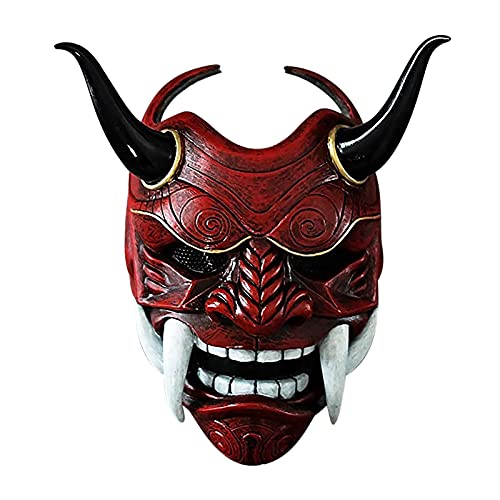 Changtai Japanischer Samurai Oni Maske Cosplay Prajna Maske Dämonen Gesichtsabdeckung Ghostface Horror Maske von Changtai