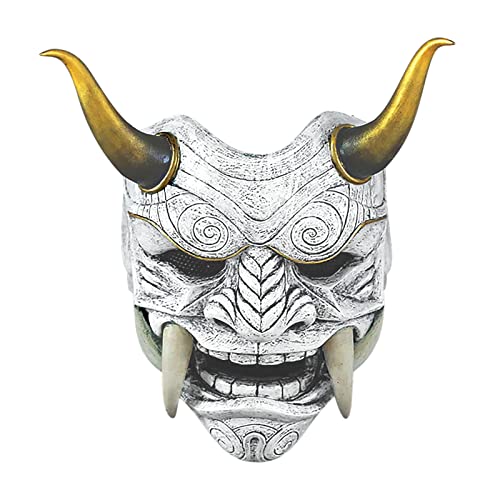 Changtai Japanischer Samurai Oni Maske Cosplay Prajna Maske Dämonen Gesichtsabdeckung Ghostface Horror Maske Halloween Deko Kostüm Masken Geschenke für Erwachsene und Kinder Changtai Japanischer Samurai Oni Maske Cosplay Prajna Maske Dämonen Gesichtsabdeckung Ghostface Horror Maske Halloween Deko Kostüm Masken Geschenke für Erwachsene und Kinder von Changtai