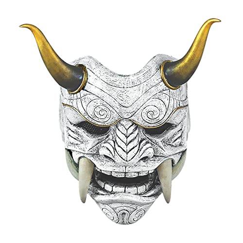 Changtai Japanischer Samurai Oni Maske Cosplay Prajna Maske Dämonen Gesichtsabdeckung Ghostface Horror Maske von Changtai