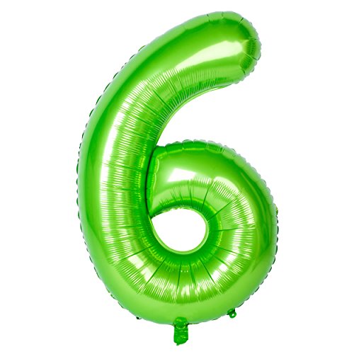 40 Zoll 0 to 9 in Grün Nummer Folienballon Helium Zahlenballon Luftballon Riesenzahl Party Hochzeit Kindergeburtstag Geburtstag Number 6 von CHANGZHONG