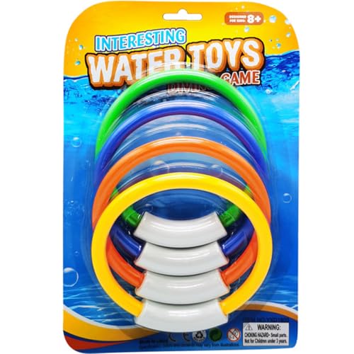 Chanurae Tauchringe für Kinder, 4 Stück, Schwimmbad Tauchspielzeug für Tauchtraining Schwimmbäder und Strand, Mehrfarbig Chanurae Tauchringe für Kinder, 4 Stück, Schwimmbad Tauchspielzeug für Tauchtraining Schwimmbäder und Strand, Mehrfarbig von Chanurae