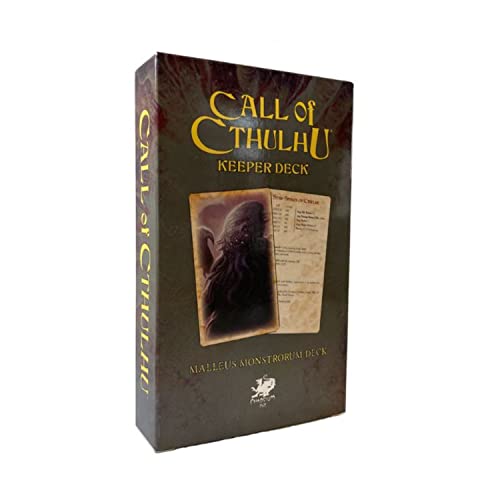 Chaosium Malleus Monstrorum Keeper Deck – Call of Cthulhu RPG Accessory – 66 Mythos Monster Cards with Art & Stats – Quick Reference Tool for Keepers Horror Game Expansion von Chaosium