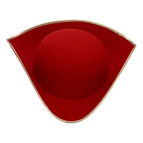 Chaoyinn Herren Damen Dreispitz Hut Piratenkostüm Accessoire Halloween Kostüm Party Geburtstag Maskerade Theateraufführung Cosplay Rotgold Einheitsgröße Chaoyinn Herren Damen Dreispitz Hut Piratenkostüm Accessoire Halloween Kostüm Party Geburtstag Maskerade Theateraufführung Cosplay Rotgold Einheitsgröße von Chaoyinn