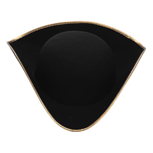 Chaoyinn Herren Damen Dreispitz Hut Piratenkostüm Accessoire Halloween Kostüm Party Geburtstag Maskerade Theateraufführung Cosplay Schwarzes Gold Einheitsgröße Chaoyinn Herren Damen Dreispitz Hut Piratenkostüm Accessoire Halloween Kostüm Party Geburtstag Maskerade Theateraufführung Cosplay Schwarzes Gold Einheitsgröße von Chaoyinn