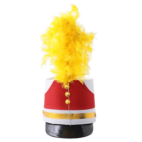Chaoyinn Kind Junge Mädchen Hut Majorette Trommel Schlagzeuger Hut Soldat Spielzeug Mütze Drum Band Fanfare Kostüm Fest Bühne Auftritt Cosplay Feder Typ B Einheitsgröße von Chaoyinn