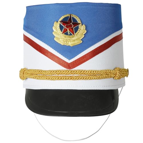 Chaoyinn Kind Junge Mädchen Hut Majorette Trommel Schlagzeuger Hut Soldat Spielzeug Mütze Drum Band Fanfare Kostüm Fest Bühne Auftritt Cosplay Typ F Blau Einheitsgröße Chaoyinn Kind Junge Mädchen Hut Majorette Trommel Schlagzeuger Hut Soldat Spielzeug Mütze Drum Band Fanfare Kostüm Fest Bühne Auftritt Cosplay Typ F Blau Einheitsgröße von Chaoyinn