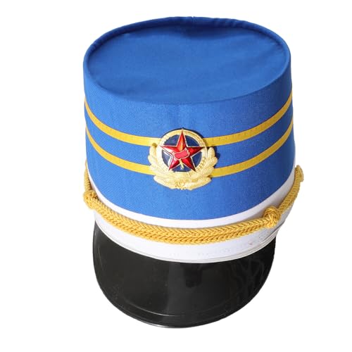 Chaoyinn Kind Junge Mädchen Hut Majorette Trommel Schlagzeuger Hut Soldat Spielzeug Mütze Drum Band Fanfare Kostüm Fest Bühne Auftritt Cosplay Typ L Einheitsgröße von Chaoyinn
